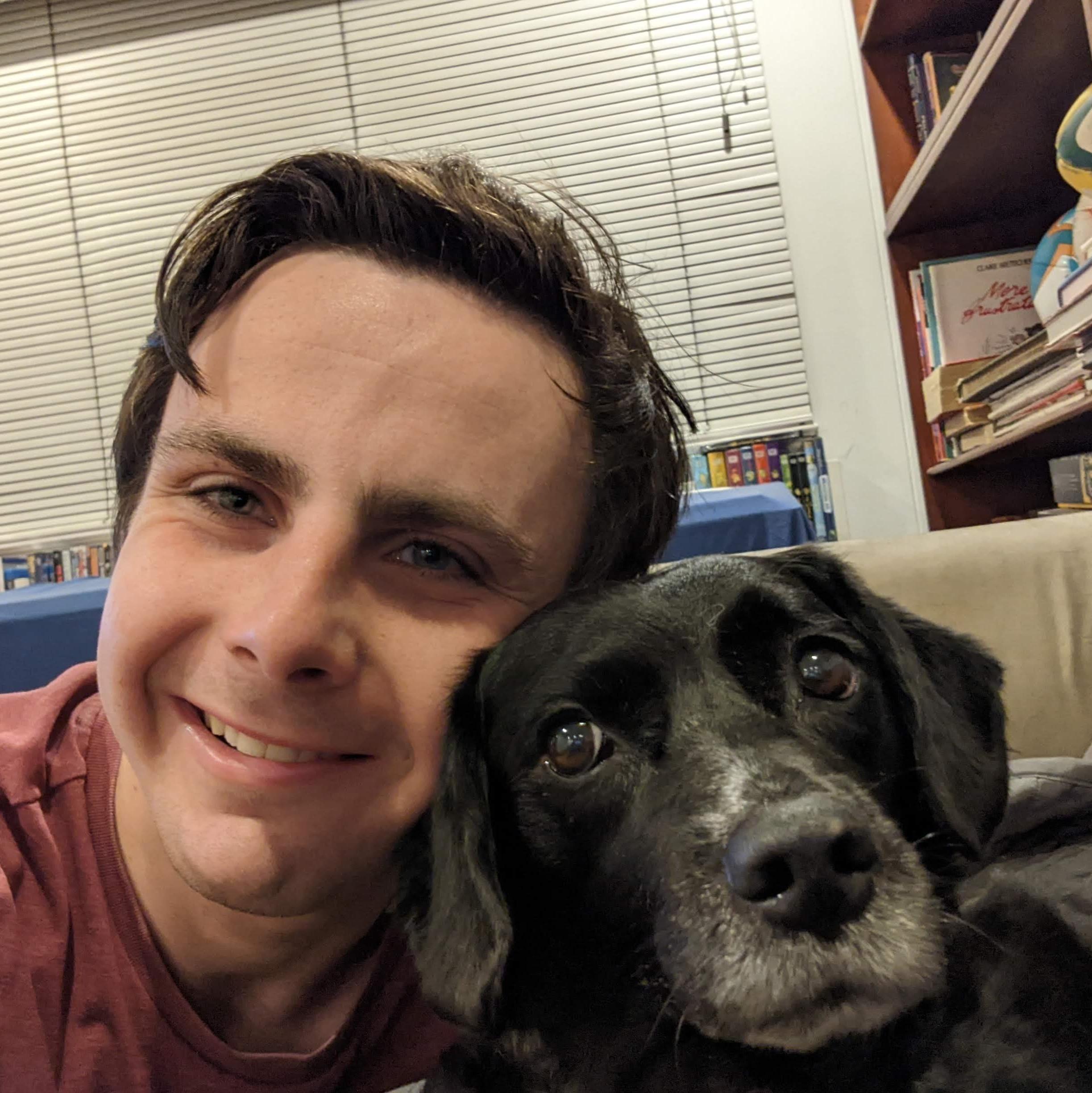 A picture of Alexander Saff and his dog Chloe